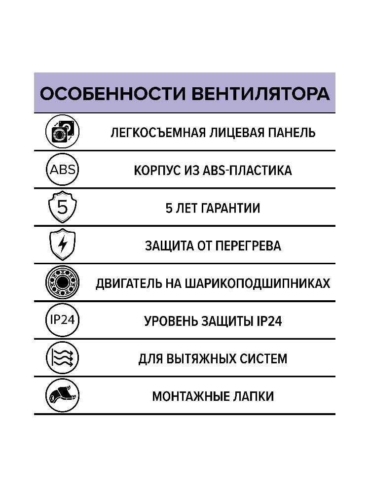 Вентилятор накладной WAVE D100 двигатель BB ERA